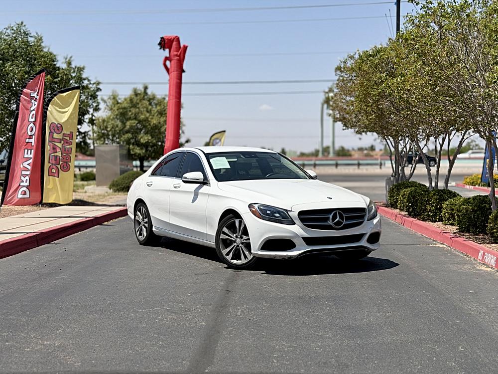 White 2016 Mercedes-Benz C-Class Sedan Rear-Wheel Drive 