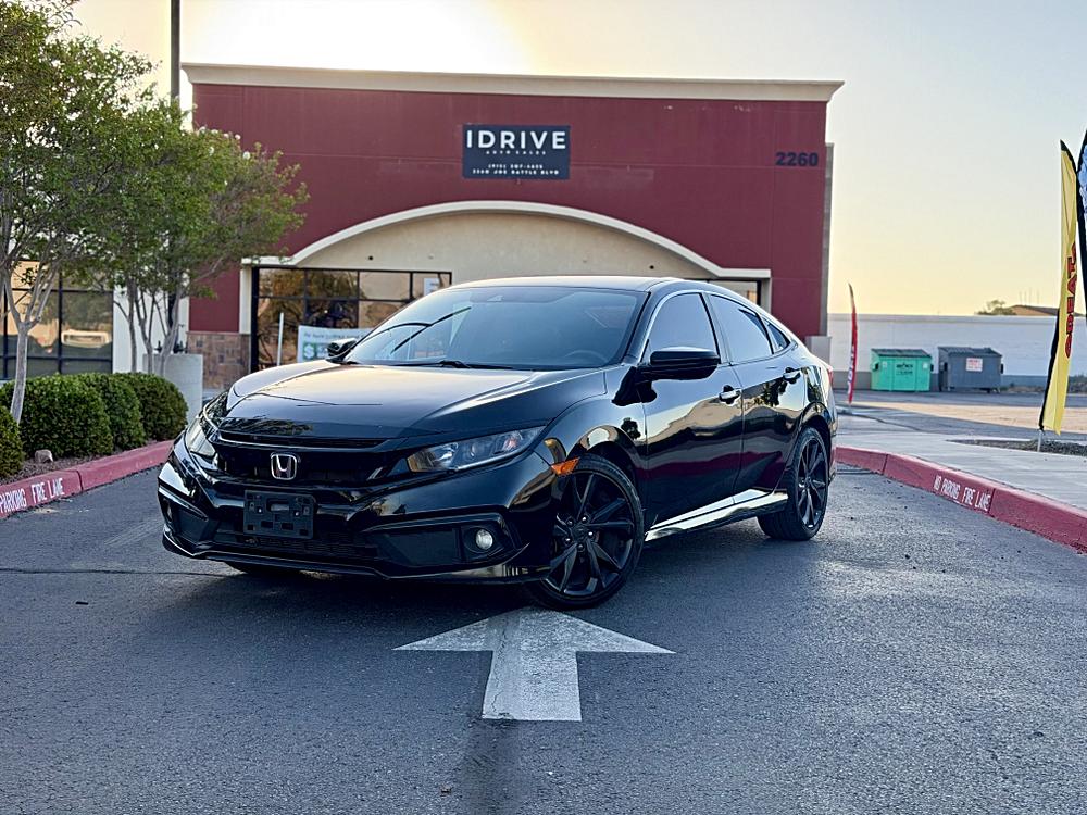 Black 2019 Honda Civic Sedan Front-Wheel Drive Automatic