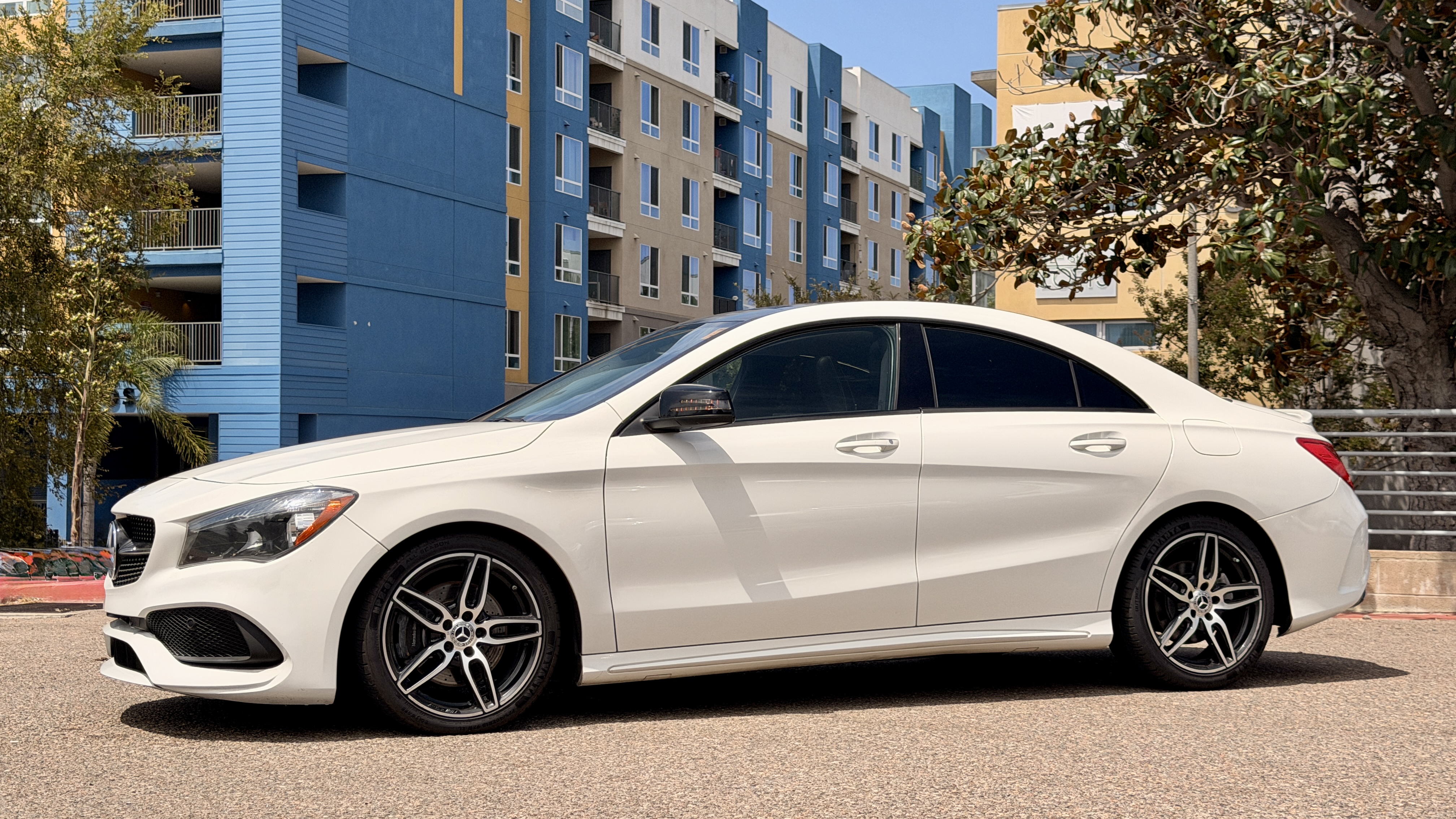 Polar White 2018 Mercedes-Benz CLA Sedan Front-Wheel Drive Manual